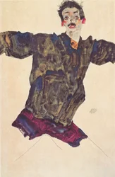 Autoportrait avec les bras écartés